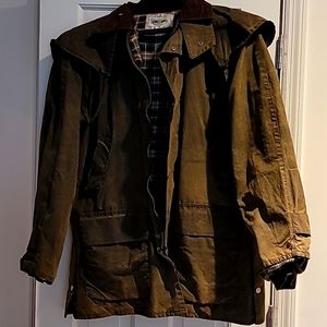 Oilskin jacket for trailriding or rainy days